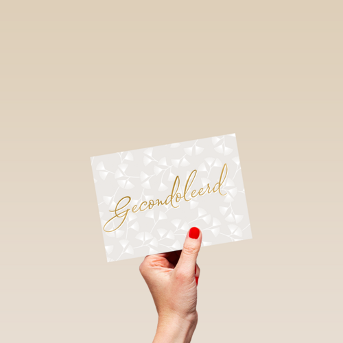 condoleance kaart gecondoleerd stijlvol