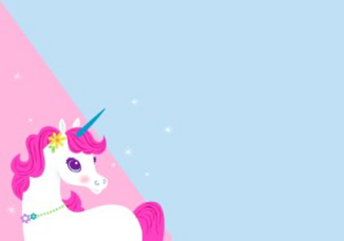 unicorn prinsessenjurk aan