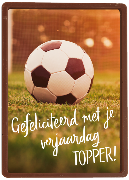 Verjaardagskaart voetbal topper