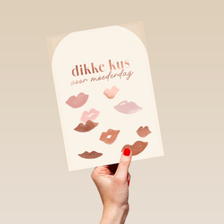 Moederdag Dikke Kus Beige