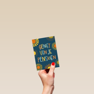 Pensioen kaart zonnetjes