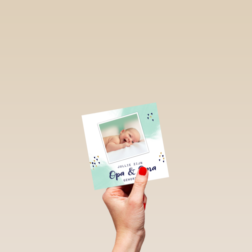 geboorte fotokaart jullie zijn opa en oma geworden