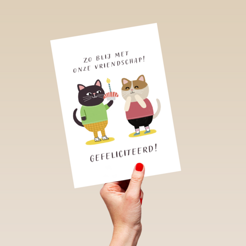 verjaardagskaart met sushi voor een kat