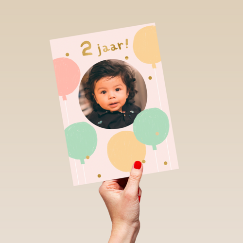 Twee jaar ballonnen fotokaart