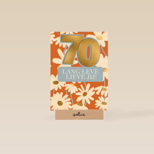 een bloemige verjaardagskaart voor 70