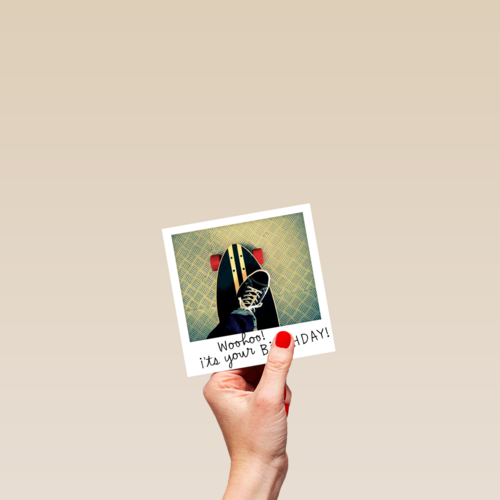 polaroid kaart woohoo its your birthday