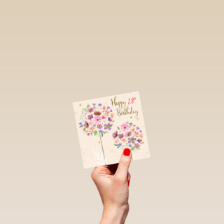 Turnowsky Happy Birthday bloem roze