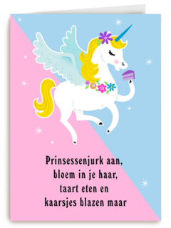 unicorn prinsessenjurk aan