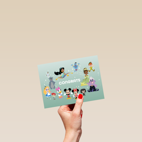 Verjaardagskaart Disney Pixar karakters