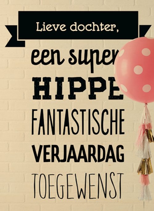 super hippe fantastische verjaardag