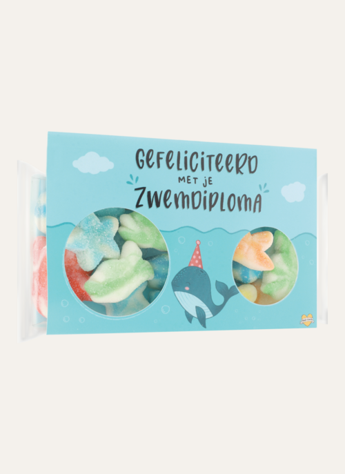 Brievenbus Snoep Reep Gefeliciteerd Met Je Zwemdiploma! | Veel Liefs Cadeau Snoep |