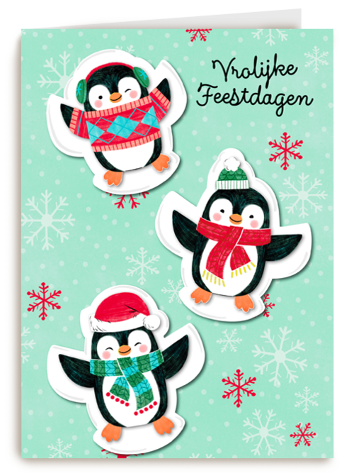 Vrolijke feestdagen pinguins