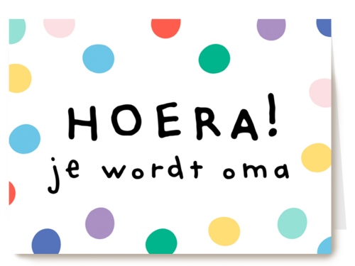 zwanger kleinkind confetti hoera je wordt oma
