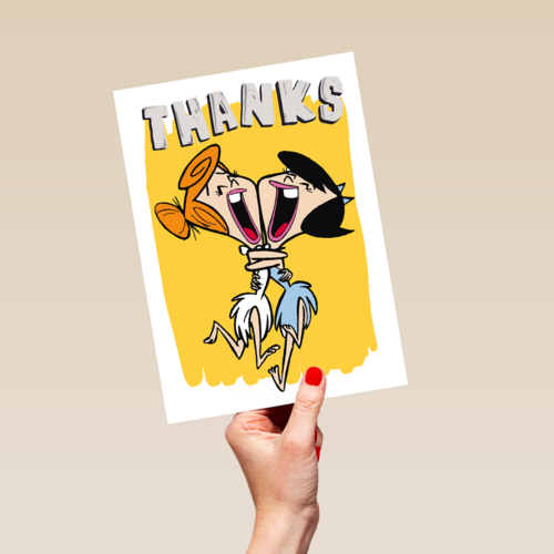 thanks from wilma flintstone and betty rubble