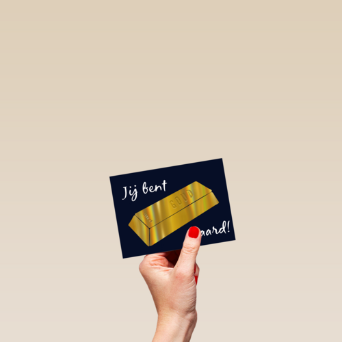 vaderdag kaart stijlvol jij bent goud waard goudstaaf