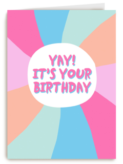 Verjaardagskaart tiener meisje en vrouw hip Yay it is your birthday