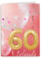 verjaardag kaart 60 leeftijden vrouw ballon