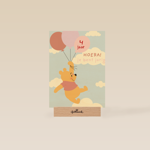 verjaardag kaart meisje winnie de poeh ballonnen