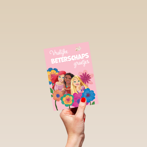 Princessenkaart met beterschapsgroetjes