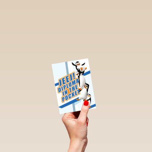 Penguins Jeej diploma in the pocket