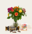 Boeket Bloemen Bonte Sparkel met Cote dOr Chokotoff