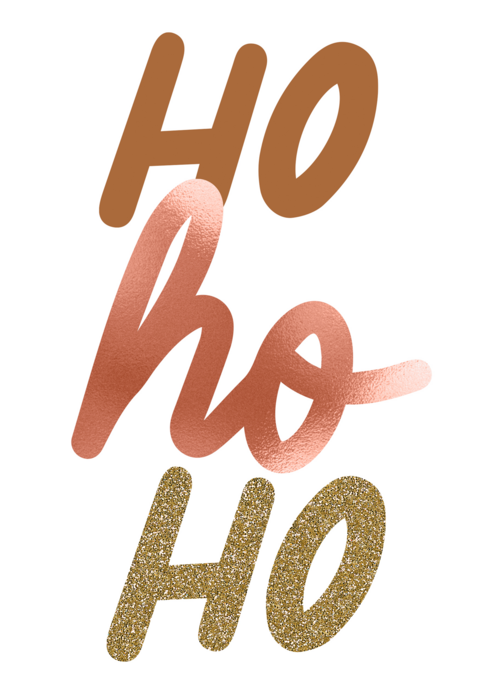 Kerstkaart hohoho quote