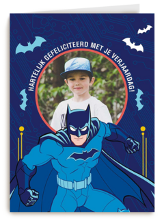 Batman verjaardagskaart met foto