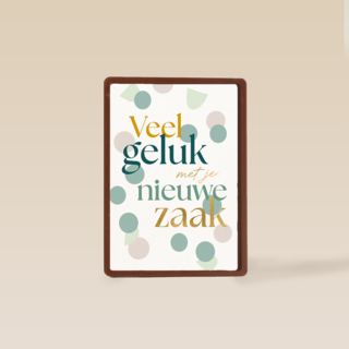 Veel geluk nieuwe zaak