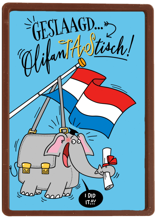 Geslaagd kaart Olifantantastisch