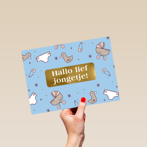 Geboorte felicitatie zoon hallo lief jongetje