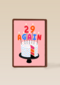 29 again op een verjaardagstaart