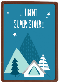 Op kamp kaart jij bent super stoer
