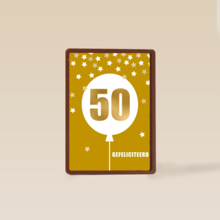 Verjaardagskaart leeftijden 50 ballon