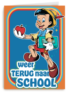 Pinocchio kaart Back to School