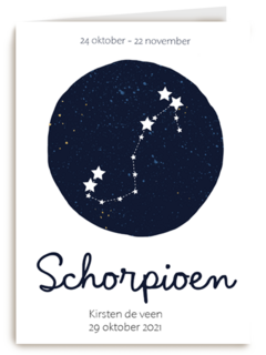 sterrenbeeld kaart schorpioen aanpasbare tekst
