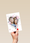 hart shape bloemen fotokaart