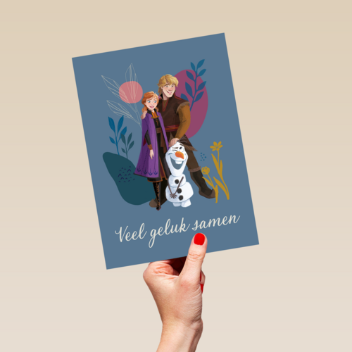 Frozen kaart veel geluk samen