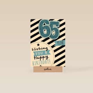 verjaardag leeftijden 65 jaar gestreept