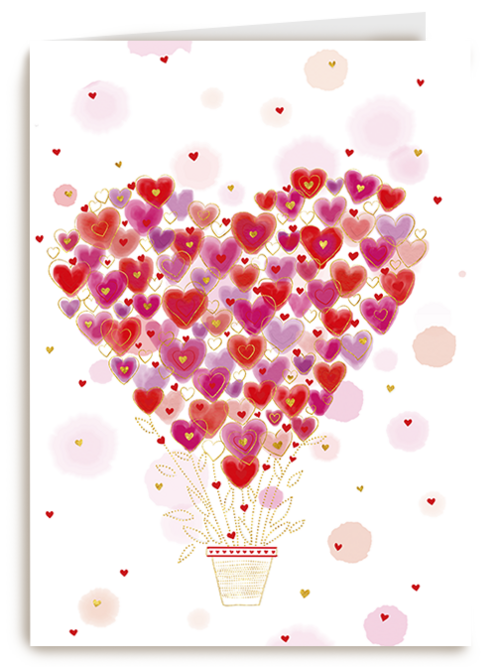 Kaart Hallmark | Liefde | Turnowsky Harten Bloemen