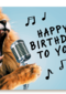 Lion sing Happy birthday to you