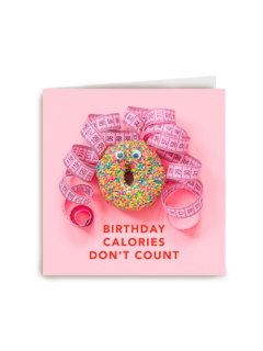 verjaardag kaart grappig birthday calories do not count