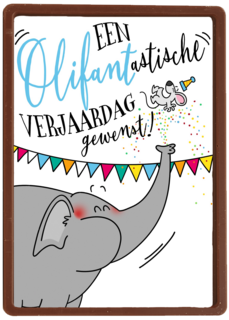 verjaardagskaart een olifantastische verjaardag gewenst