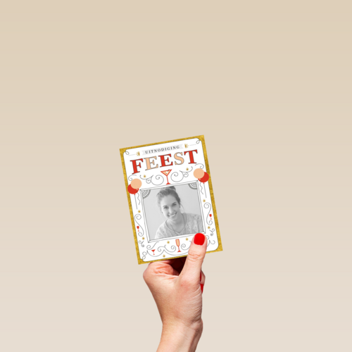 fotokaart uitnodiging feest