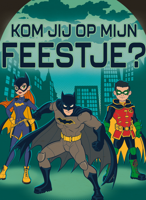 Houten Kaart Kinderfeest | Houten Kaart Hallmark | Kinderfeest | Batman Uitnodiging Kinderfeestje
