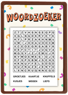 kaart voor kinderen woordzoeker spelletje corona quarantaine