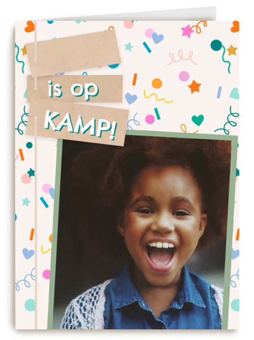 Op Kamp Fotokaart Confetti
