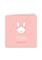 geboorte felicitatie kaart roze konijn