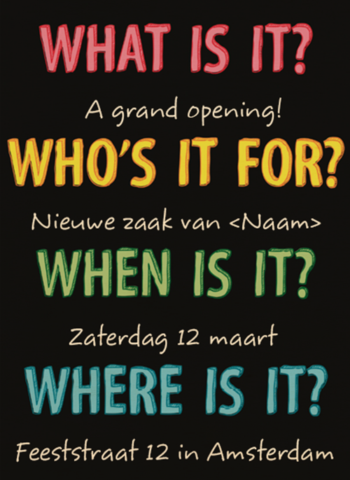 Houten Kaart Uitnodiging Opening Zaak | Houten Kaart Hallmark | Uitnodiging Opening Zaak | What Who When Where