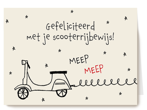 Kaart Hallmark | Rijbewijs | Scooter Rijbewijs Kaart Gefeliciteerd