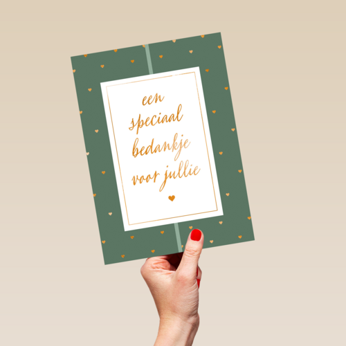 bedanktkaart een speciaal bedankje voor jullie
